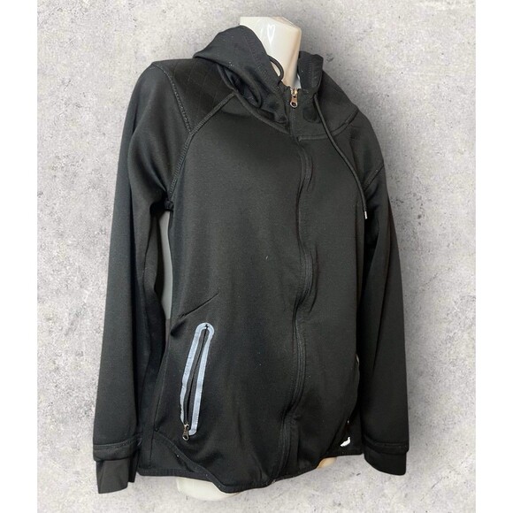 Avia Athletic Women’s Size Medium Athleisure Hooded Track Jacket Black - Picture 2 of 6